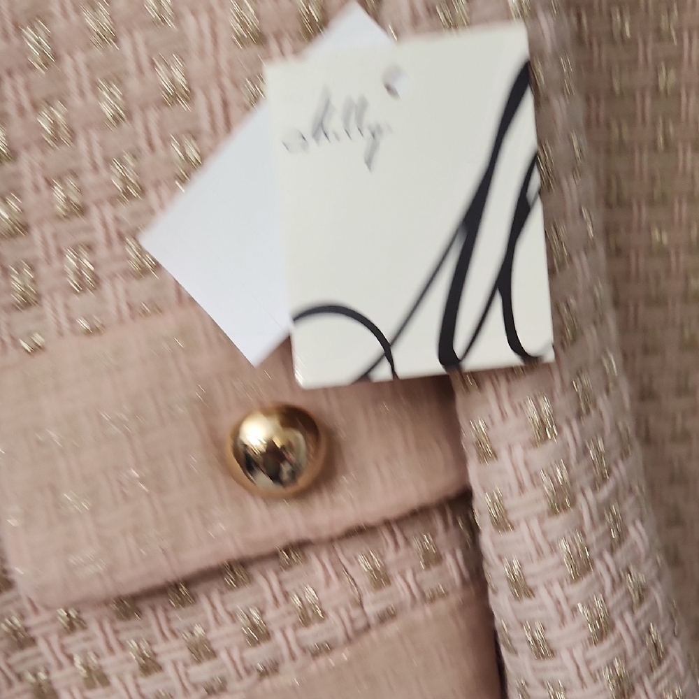Milly Of New York, Beige Textured Blazer and Skirt Set - Picture 6 of 16